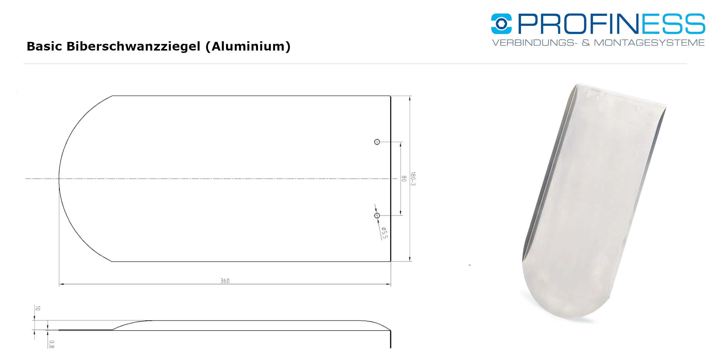 Basic Biberschwanzziegel (Aluminium) – Bild 4