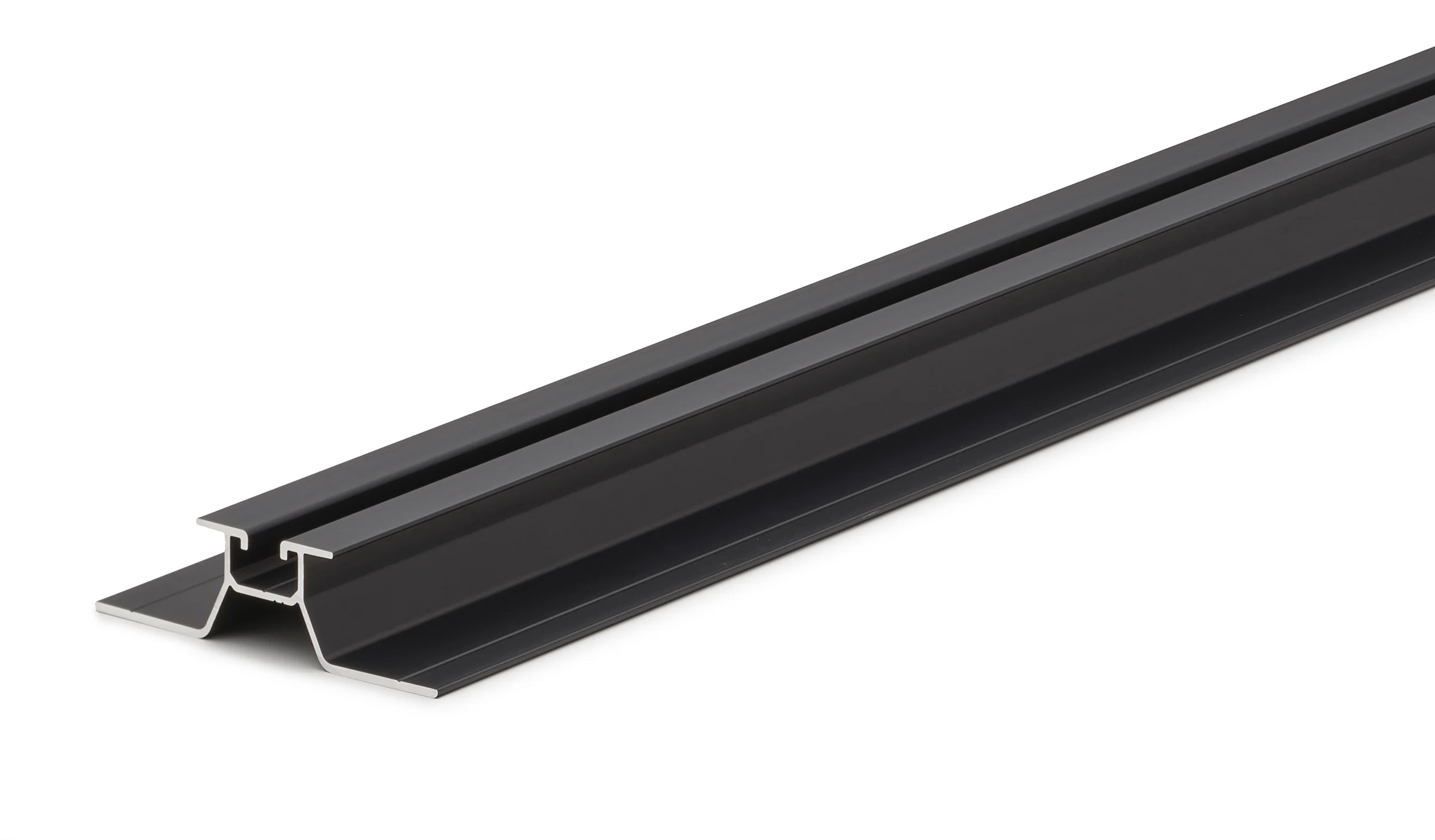 Roof Trapez Kurzschiene mittel (Gesamthöhe 25 mm schwarz) 600