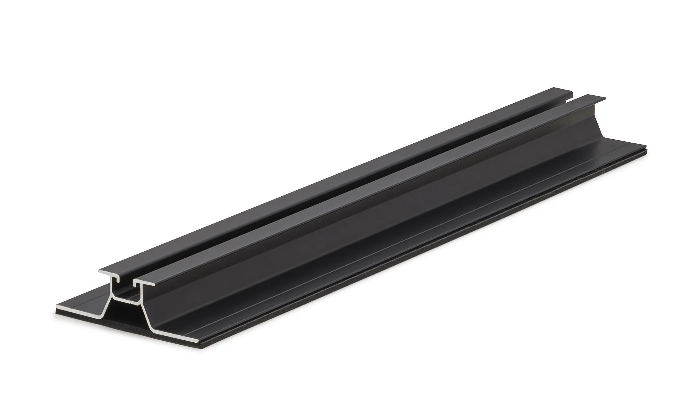 Roof Trapez Kurzschiene mittel (Gesamthöhe 25 mm schwarz) 600 040